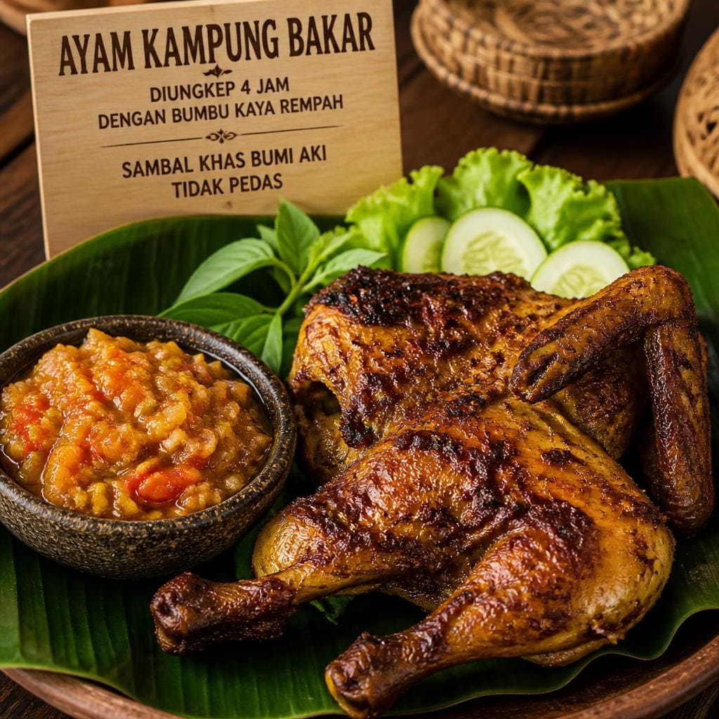 Ayam Kampung Bakar di RM Bumi Aki